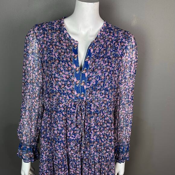 Revolve Saylor Ina Maxi Dress Floral Large blue boho cottagecore - Picture 3 of 13